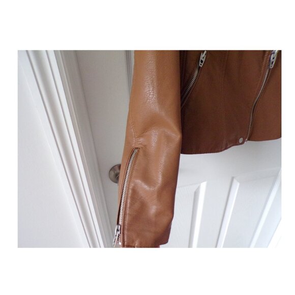 Blank NYC Women's Brown Leather Jacket - Picture 3 of 4